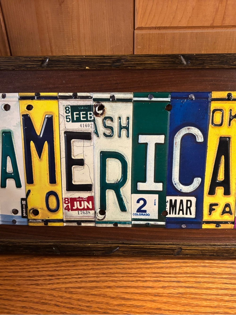America License Plate Sign